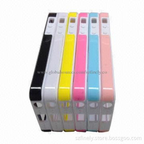 PC + TPU Case for iPhone 5/5S, Bumper, 2-in-1 Design, Various Colors are Available